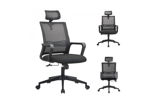 Fotel biurowy K22 ERGOFLEX CZARNY